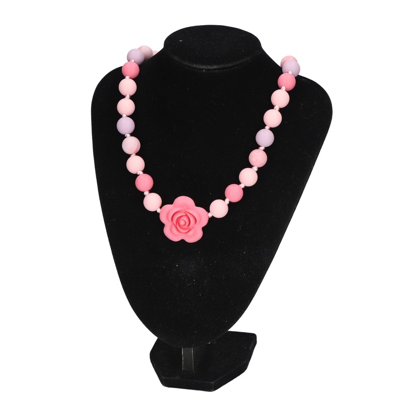 Teething Necklace Bracelet Silicone Flower Shape Design Elegant Exquisite Infant