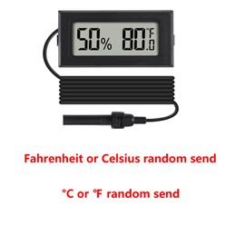 6Pcs Mini Digital Thermometer Hygrometer Gauge Indoor with Probe Sensor LCD Display Meter Temperature Humidity Fahrenheit Meter for Incubator Reptile Plant Tank Garden ℉
