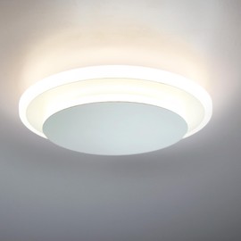 Facon Round LED RV Ceiling Dome Light with Switch - 12W, 900 LM, 4000K Cool White, 12V RV Interior Light for RV, Camper, Trailer, Motorhomes, Sleek Acrylic Design