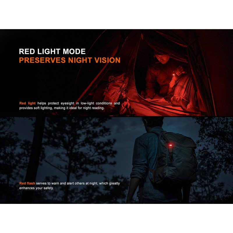 FENIX SW05R-Red, Black Body | White and Red LEDs |