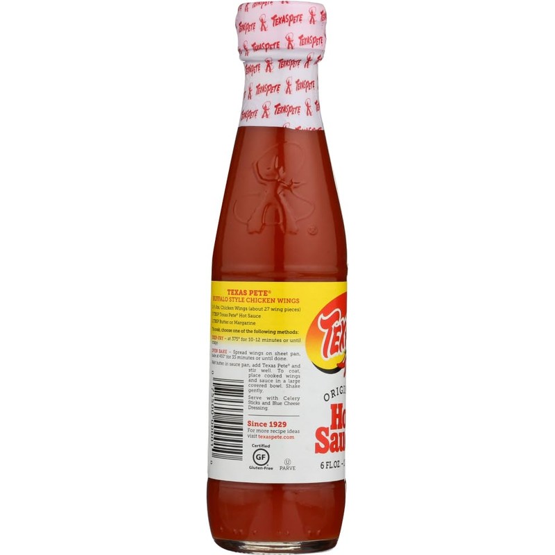 Texas Pete Original Hot Sauce 6 ounce (Pack of 4)