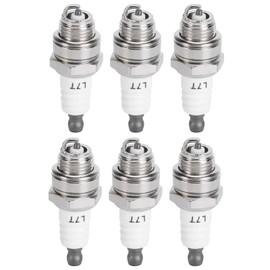 CLKE 6Pcs Spark Plug L7T, Lawnmower Spark Plug, 2 Stroke Spark Plug, for Lawnmower, Trimmer, Chainsaw And Garden, for 43-49CC Engines, Replace BPMR7A, RCJ6Y, RCJ7Y