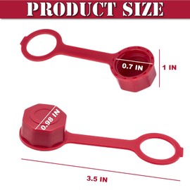 MEAJOO 2PCS Gas Can Vent Caps, Gas Can Cap,Rear Vent Screw Caps for Replacement Gas Can, Gas Can Screw Vent Cap, Fit for Most Fuel Diesel Kerosene Jugs(Red)
