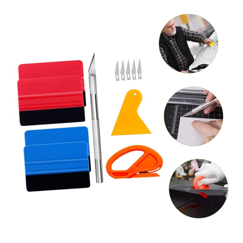 Alipis Vinyl Wrap Installation Tool Kit Car Wrapping Tools Set