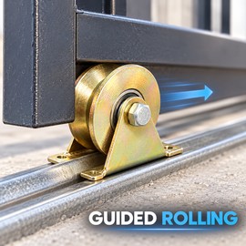 Steel Sliding Door Track Roller Wheel with Mounting Bracket – U, V & H Groove Options