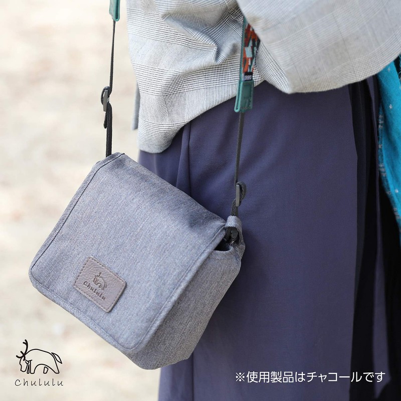 Hakuba Camera Case Chululu Camera Case M Charcoal SCH-CCMCG