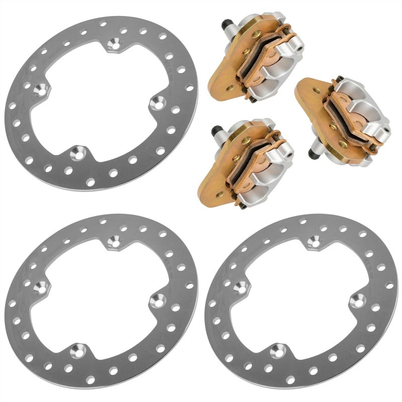 Caltric Front/Rear Brake Disc &amp; Caliper Kit for CanAm Outlander