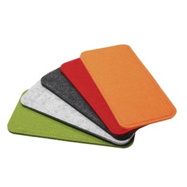 Shapenty 5 Colors Portable Felt Eyeglass Pouch Case Reading Glasses Bag Soft Slip In Sunglasses Holder Sleeve for Eye Glasses Protection and Travel Storage, 5PCS