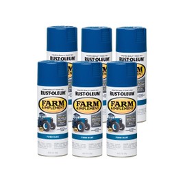 Rust-Oleum 280131-6PK Farm & Implement Spray Paint, 12 oz, Ford Blue, 6 Pack