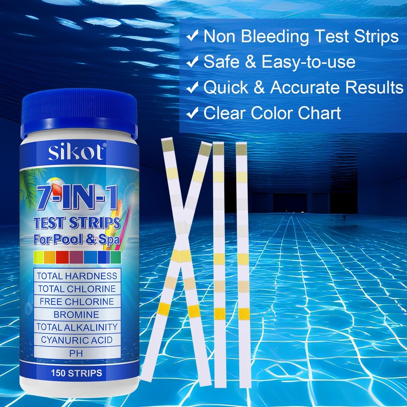 Hot Tub Test Strips 7-In-1 (150Pcs)| Ph Test Strips For