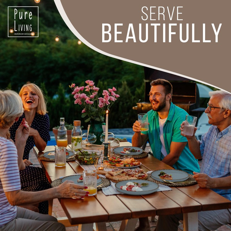 Stoneware dinnerware set 8 persons Rustic 24 pcs - Rustic