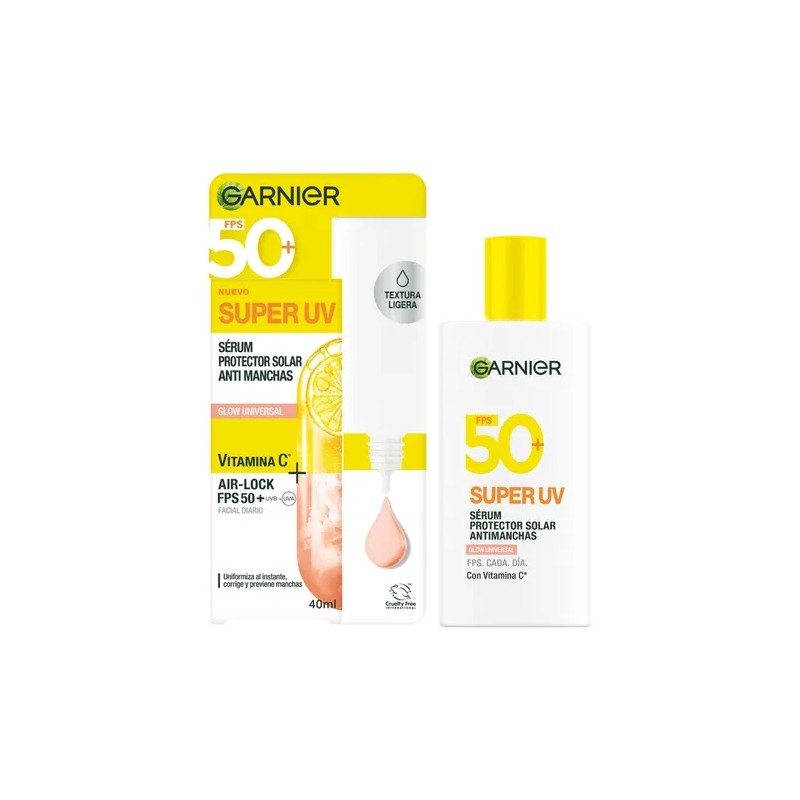 Protector Solar Facial Super UV con Color FPS50 40ml Garnier