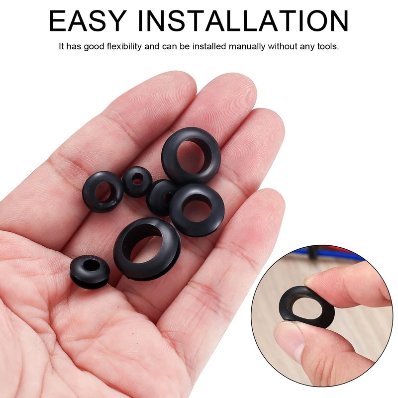 TA-VIGOR 5pcs Rubber Seals Cable Protector 22mm Conductor Wiring Blind