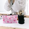Lotsdonxia Waterproof Cosmetic Bag for Travel – Cute Flamingo Design