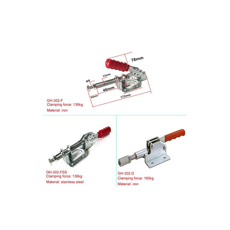 Push/Pull Quick-Release Toggle Clamp Hand Tool Hold-Down Clamp