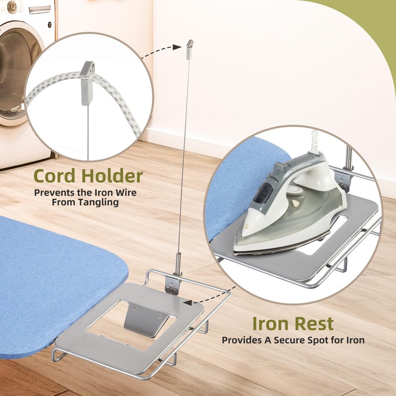 Storageideas Ironing Board 48" x 18" with Iron Holder, Adjustable