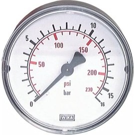 Pressure Gauge Horizontal (KU/Ms), 40 mm, 0-4 Bar, G 1/8 Inch