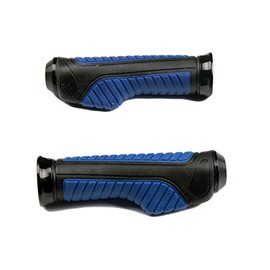 MotorToGo 7/8" Blue Handlebar Gel Hand Grips with Black End Cap for 2005 Yamaha YZF R1 T/C Raven