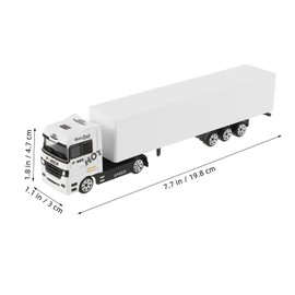 ibasenice Transportermodell-Set Modell-Lkw für Erwachsene, Halb-Lkw, RC, mit Anhänger, Lastwagen, Druckguss, Sattelanhänger, Druckguss, weiße Legierung
