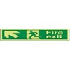 VSafety Glow In The Dark Fire Exit Arrow Up Left