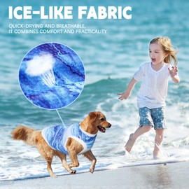 Cooling Vest for Dogs, Summer Cool and Comfortable Dog Coat for Small to Medium Dogs (L)