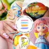 32 Kit De Pinceles Dibujo Para Gouache/pinturas Oleo Wooden Color