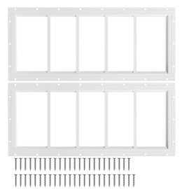 NeatiEase 2 Pack Shed Windows 10"x29", Transom Window Fixed Design with Tempered Glass for Playhouses, Sheds, Garage and Chicken Coops (White)