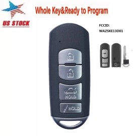 SUPALAND For 2014 2015 2016 2017 2018 2019 Mazda 3 6 MX-5 Miata Remote Smart Car Key Fob
