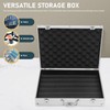 SUPVOX Aluminum Toolbox Lockable Storage Case for Tools Electronics and