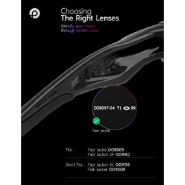 PapaViva Replacement Lenses & Rubber Kits for Oakley Fast Jacket OO9097 71mm Sunglass Deep Water Polarized
