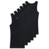 Comfneat Men's 6-Pack Ribbed Tank Tops Cotton Comfy Fit Undershirts