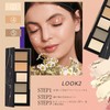 Gevlonecirly Shadow Highlights Nose Shadow 5 Colors with Matte Highlighter