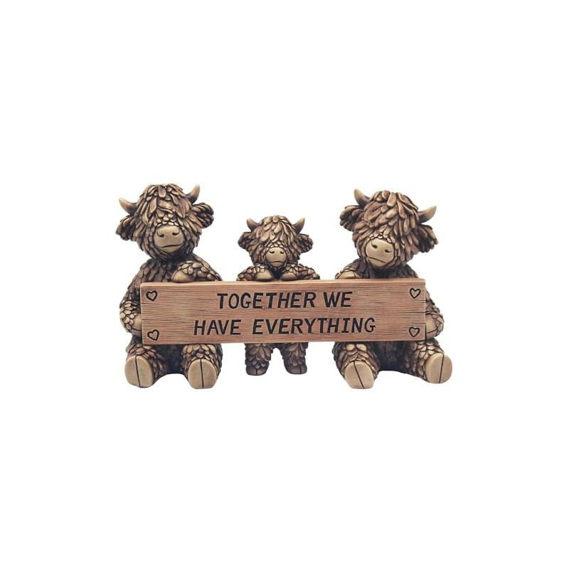 L & P Home & Gifts Hughie Highland Cows Together,