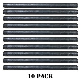 1/2" x 12" Pipe Nipples - Pipe Furniture Fittings - 10 Pack