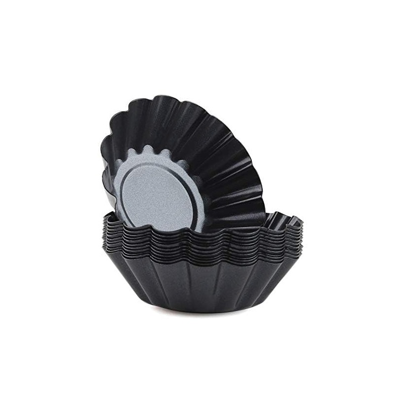 Egg Tart Mold Set of 12 Carbon Steel Upgrade Bigger