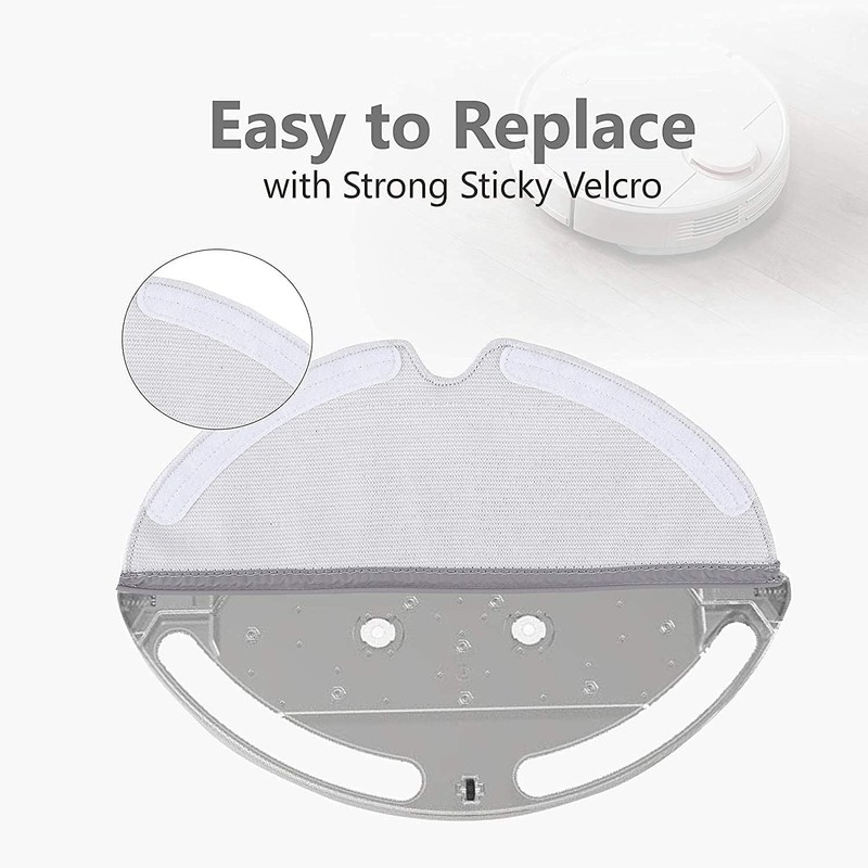 KEEPOW 6 Pcs Microfiber Mop Cloth Compatible with Roborock S5,