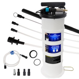 SIXIWANZI 6.5L Oil Extractor Pump, Pneumatic/Manual Fluid Extractor with Pipe Storage Units