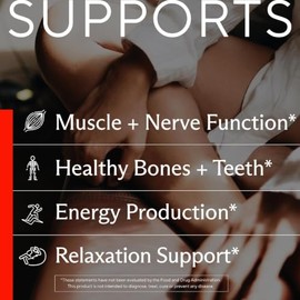 Premium Magnesium Citrate Capsules - Powerful 500mg Magnesium Oxide & Citrate Supplement - Helps Support Healthy Bones, Muscles, Teeth, Energy & Relax
