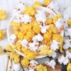 Hiawbon 30 Pcs Artificial Popcorn Miniature Resin Popcorns Handicraft Accessories