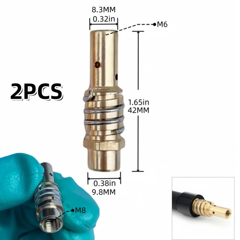 14pcs Mig Welding Nozzle Tips .035" with Non-Stick Coating; Ceramic