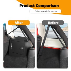 Hoolcar Interior Trunk Side Vault Storage Rack Rear Cargo Storage Organizer Compatible with Jeep Wrangler JKU 2007-2017, Right Side