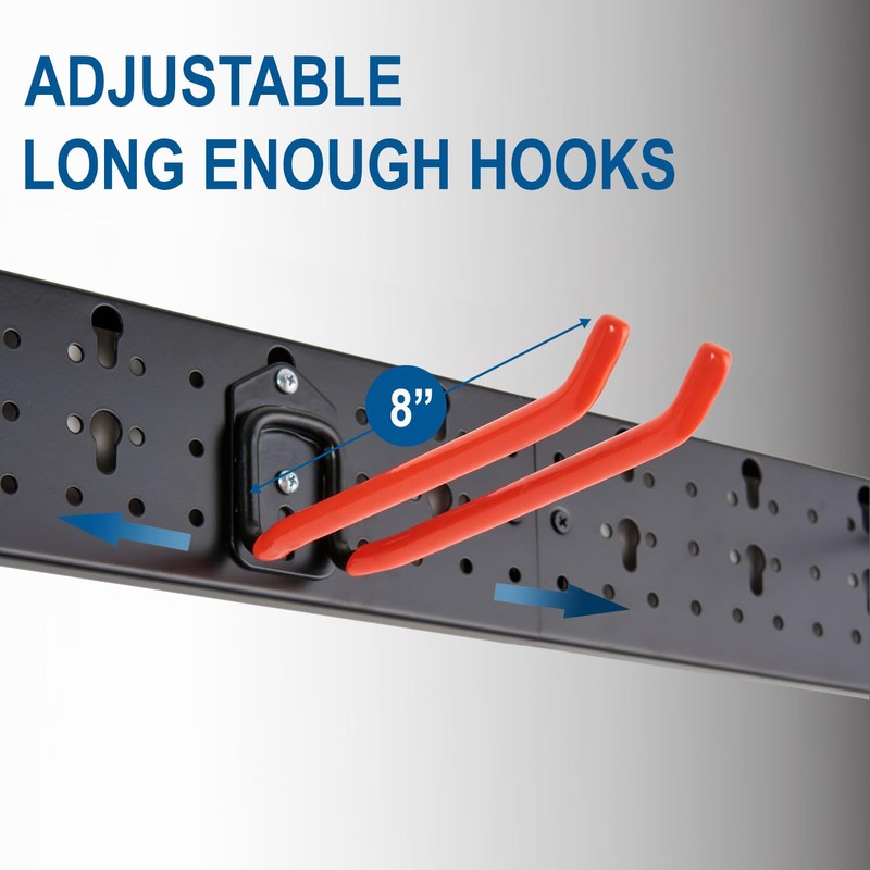 Wallmaster Wall Mount Garage Organizer Tool Storage Rack, Heavy Duty
