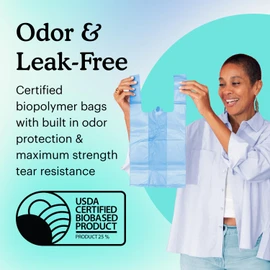 Because Incontinence Disposal Bags, Tear Resistant Disposal Bags for Men & Women, Extra-Large, Leak Protection, Odor Blocking, 50 Count