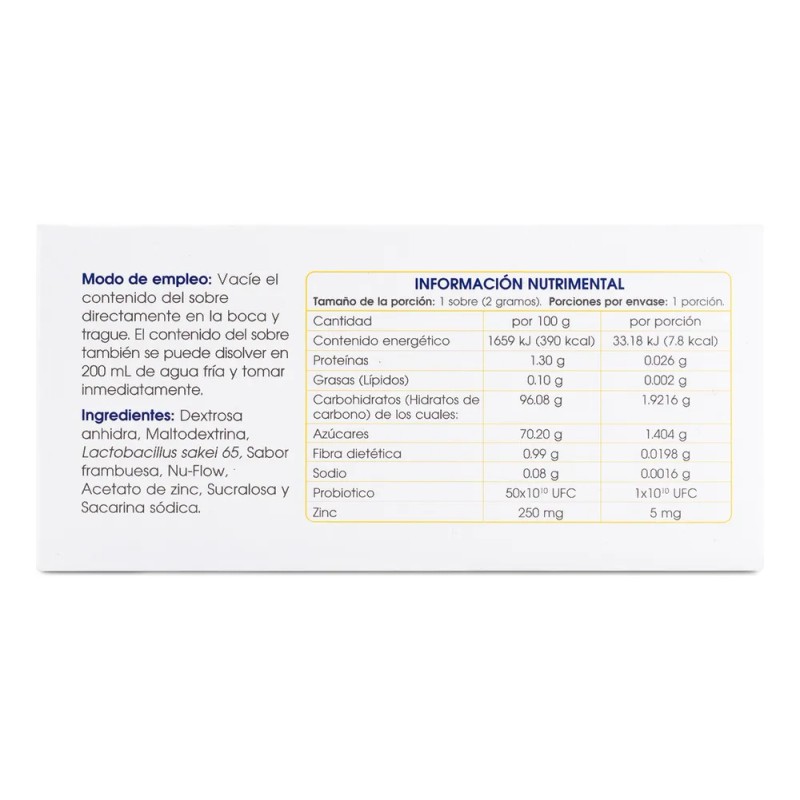 Lactokey Suplemento Zinc Y Probióticos Caja 30 Sobres De 2g