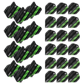 WINMAU Rhino Stripe Design Dart Flights - 10 sets per pack (30 flights per pack) (Green)