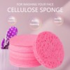 Spunspon 50-Count Facial Sponges, Compressed Natural Cellulose, Pink, Round Shape,