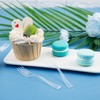 WDF 300 Pieces Clear Plastic Mini Forks 4 Inches Clear