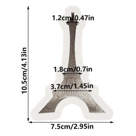 CANYANGMOLD París Torre Eiffel Moldes de silicona para decoración de pasteles, cupcakes, pasta de goma de polímero