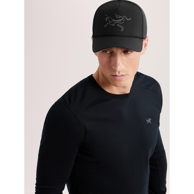 Arc'teryx X000007764 Bird Trucker Curved Cap, Black, One Size, Black