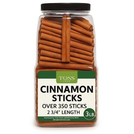 Cinnamon Sticks Whole Bulk 3 LB Jar - 2.75 Inch Cut With Strong Aroma, Perfect for Crafts,Baking, Cooking & Tea- 350+ Cassia Cinammon Stick